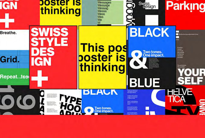 design clean swiss style poster design